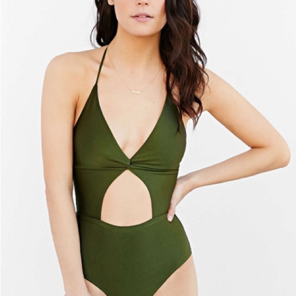 6 Shore Road Deep Green One-Piece Swimsuit